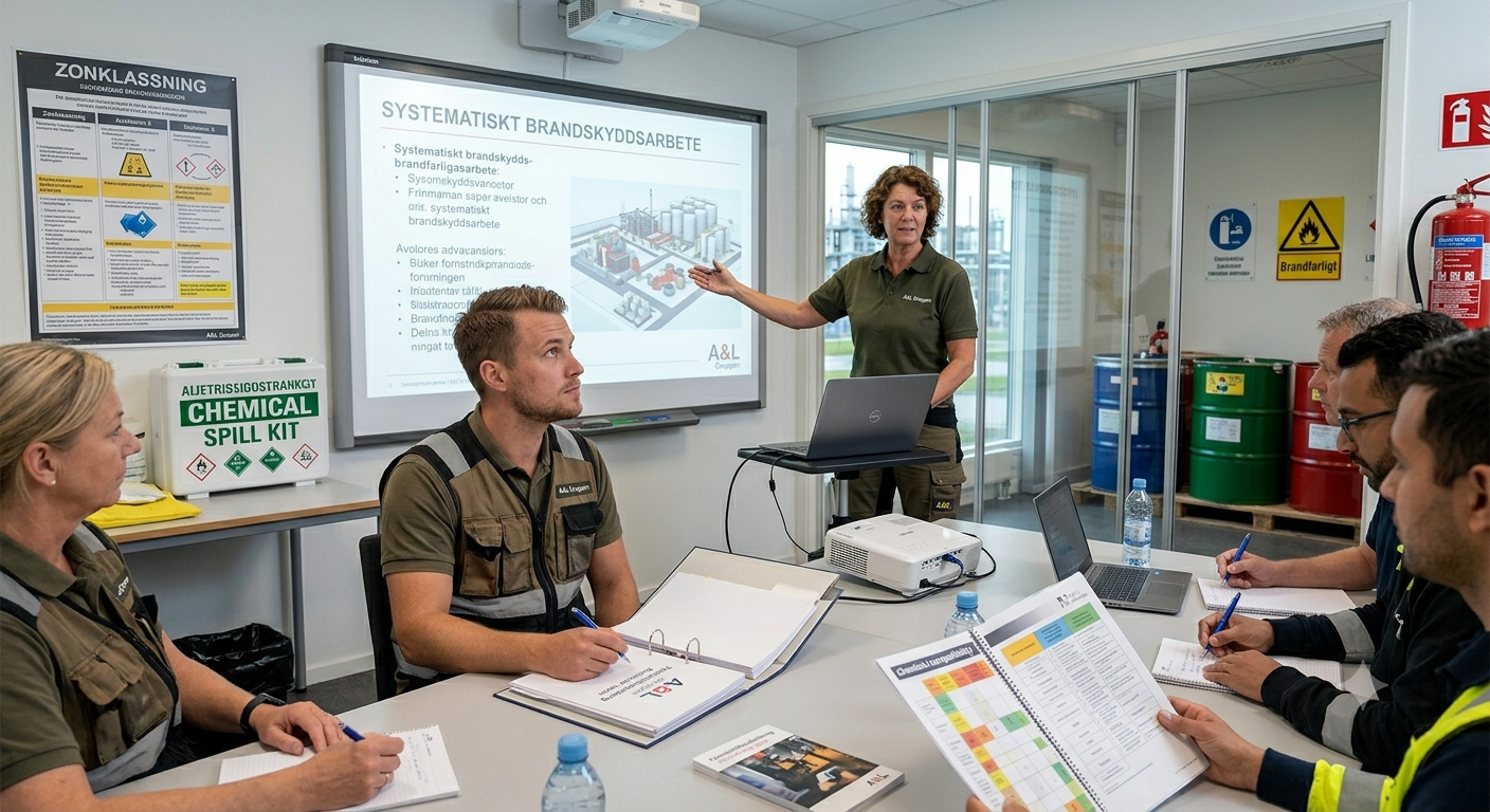 utbildning föreståndare brandfarliga varor